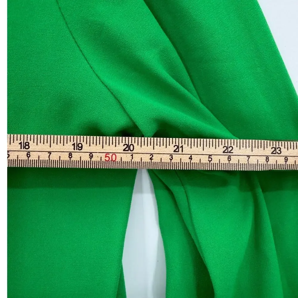 Pomander Place Carlota Peplum Blouse Emerald Green Size Medium